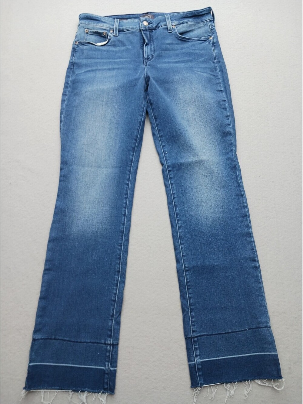 NYDJ Women's Jeans Size 14 Blue Straight Medium Stonewashed Low Rise